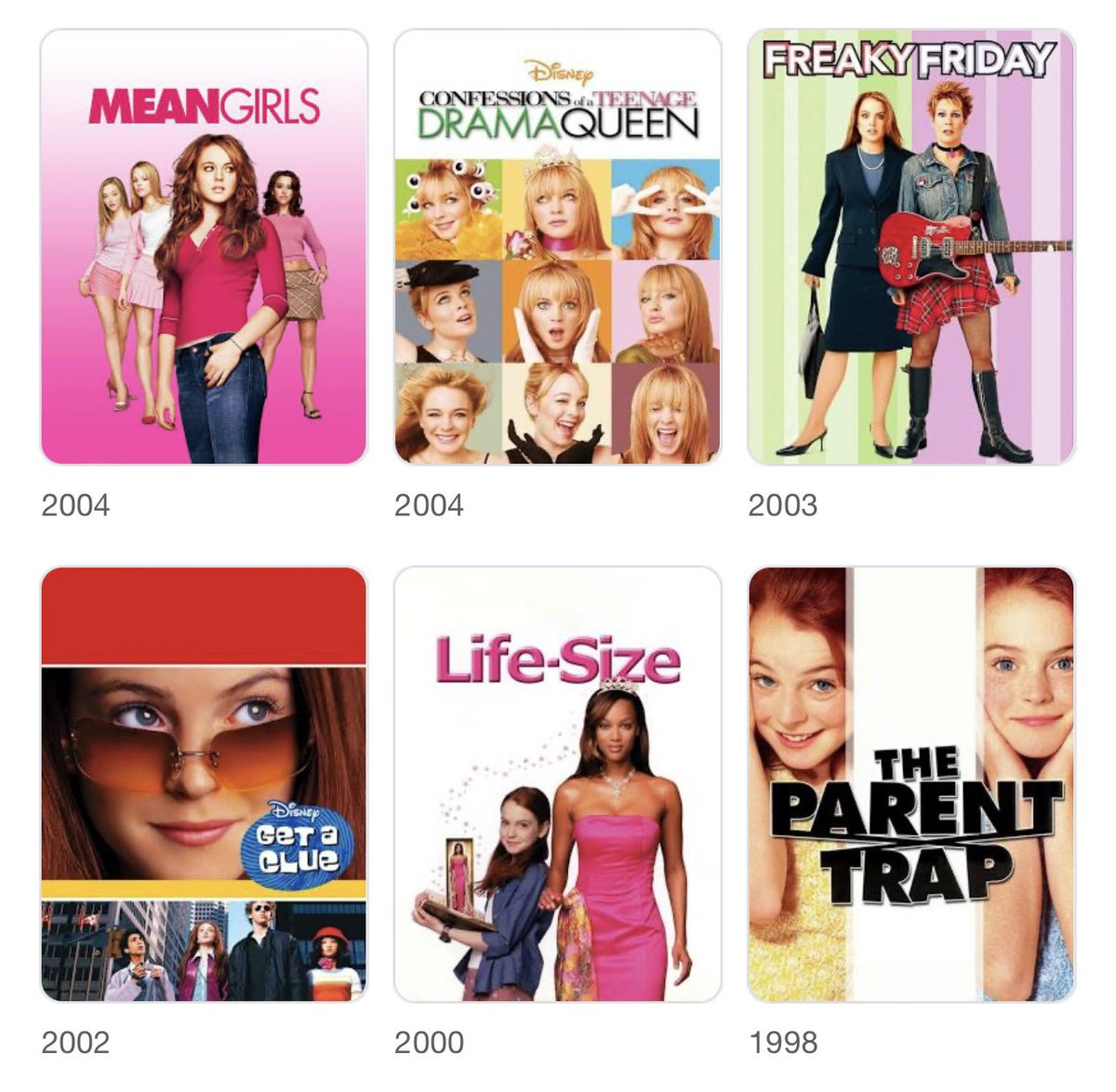 and lindsay lohan was under 18 with all of these classics under her belt