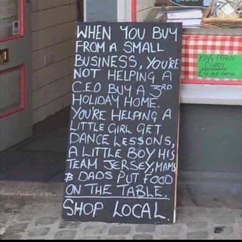 This is why we should support and buy from local shops.