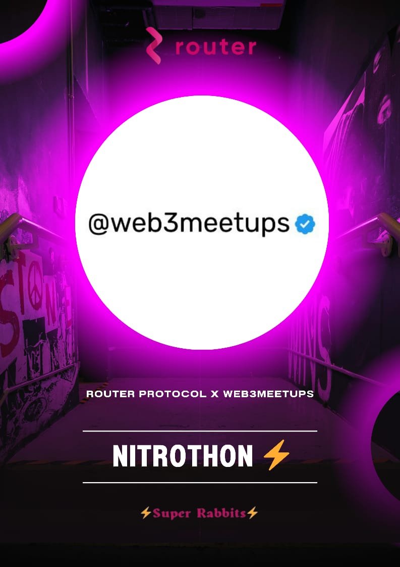 Excited to team up with @routerprotocol and @SuperRabbitsDAO for Nitrothon ⚡

Stand a chance to win a $2500 USDC prize!

Link in the next tweet 👇