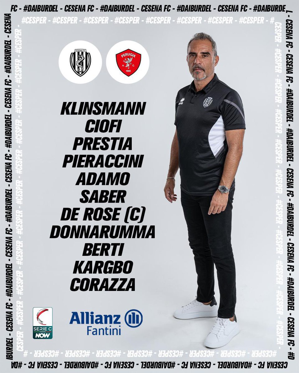 Un’ora a #CesPer⏳ Questi i nostri 1️⃣1️⃣👇🏼 Offerto da @AllianzFantini #DAIBURDEL Scarica l'app: Apple  -> tinyurl.com/cesena-app-ios Android -> tinyurl.com/cesena-app-and…