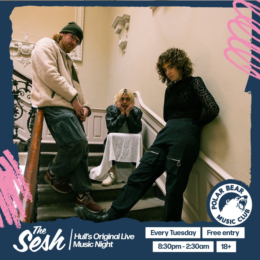 🎸The Sesh, Hull’s original, weekly live music night, every Tuesday. Three great acts every week - this week; Slow Team, Femur and Plumseed, with the Sesh afterparty DJ’s until 2.30am. 📍 @PolarBearRoars 👉 loom.ly/ZB3_InY #MustBeHull