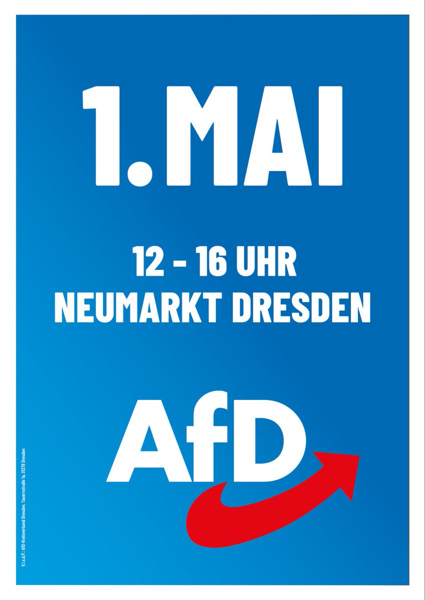 @shlomo96 Die #AfD Dresden hat verkündet, dass Maximilian #Krah am 1. Mai gemeinsam mit Jörg Urban und Tino Chrupalla auf dem Dresdner Neumarkt auftreten wird. Ich hoffe, Donaueschingen war eine Ausnahme und in #Dresden startet nun der echte Wahlkampfauftakt mit Maximilian Krah!