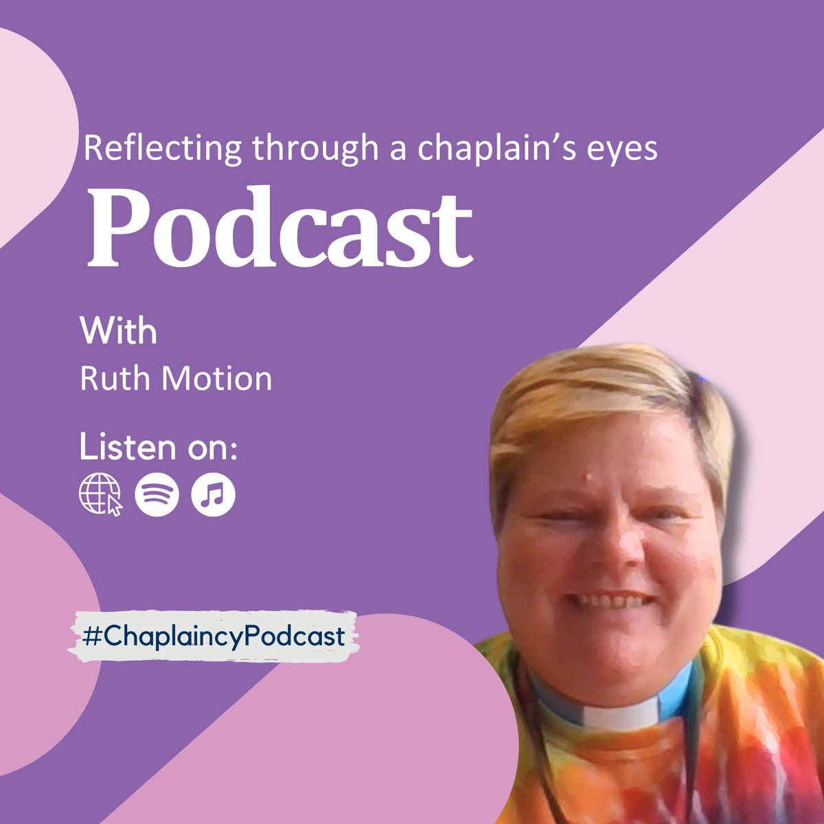 Latest episode of the 'Reflecting through a chaplain's eyes' podcast is out now. Richard Kelley chats faith sharing, the church & #chaplaincy with Ruth Motion, Chaplain at @kowessex Cheddar. Listen zurl.co/Zw4H & sign up to for the online discussion.