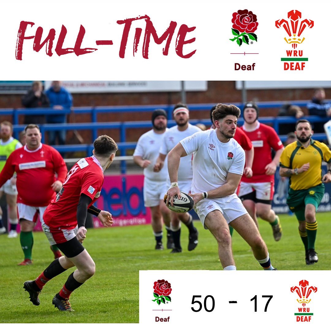 FULL TIME | A fantastic spectacle at Goldington Road 🏴󠁧󠁢󠁥󠁮󠁧󠁿🏴󠁧󠁢󠁷󠁬󠁳󠁿 🫶 @deafrugby win the Broadstreet Cup and maintain England’s perfect record of sending representative sides to Bedford 🤝 Huge congratulations also to @WelshRugbyUnion - a great day 👌 #BluesFamily #BedfordisBlue