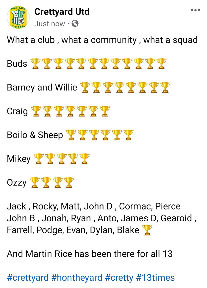 crettyardafc's tweet photo. #cretty #hontheyard #Hontheyard #13times https://t.co/mO55nGLYK5