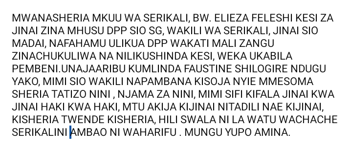 MWANASHERIA MKUU WA SERIKALINI NILIKUSHINDA MAHAKAMANI UKIWA DPP NIPE MALI ZANGU, MLIZOUZA KWA MNADA BATILI NJAMA ZA NINI KESI ZIPO MAHAKAMANI.