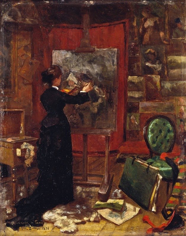 Mimmi Zetterström (1843 - 1885) Self Portrait, 1876