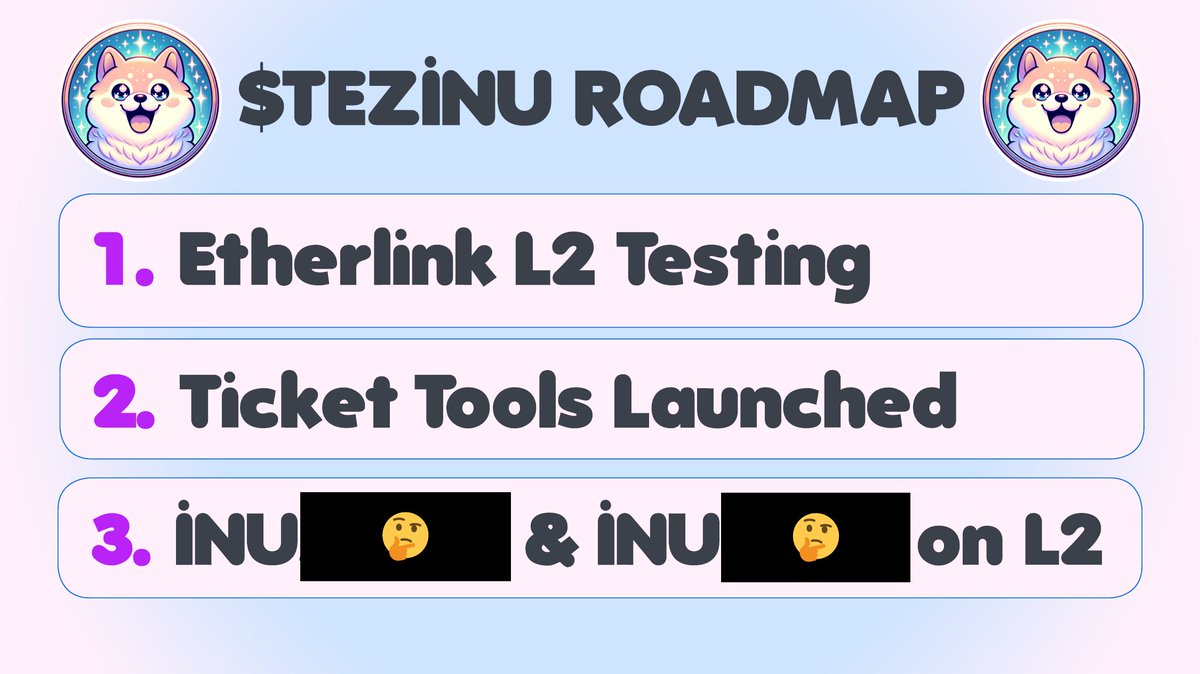 TezosInu's tweet image. 🐶 $TEZINU TUESDAY 🐶

The second stage of our roadmap begins when Etherlink launches. Ticket Tools will help users bridge $TEZINU between #Tezos L1 and L2!

Our plan is to create a proposal in the TEZINU DAO which funds new LP farms on L2 🐶