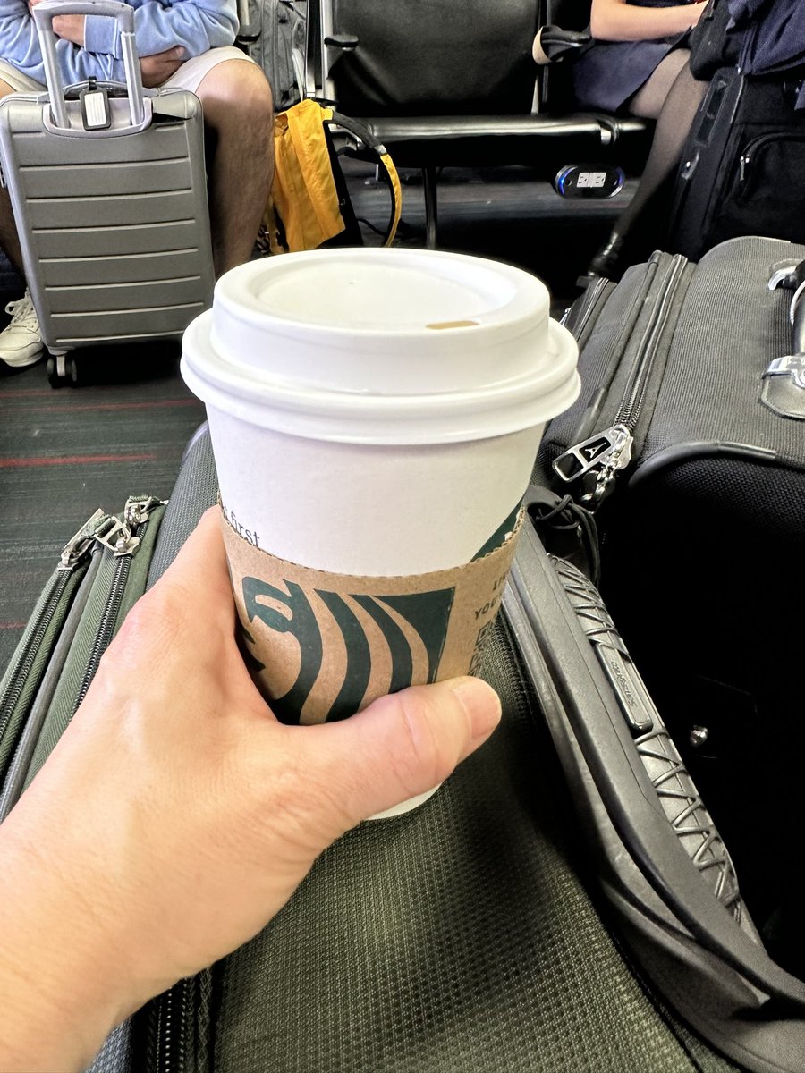 Husband near-fail of not ensuring I had TSA precheck on flight he booked (while he himself breezed through the precheck line ) redeemed by him getting me a latte while I was still getting my shoes back on. ❤️