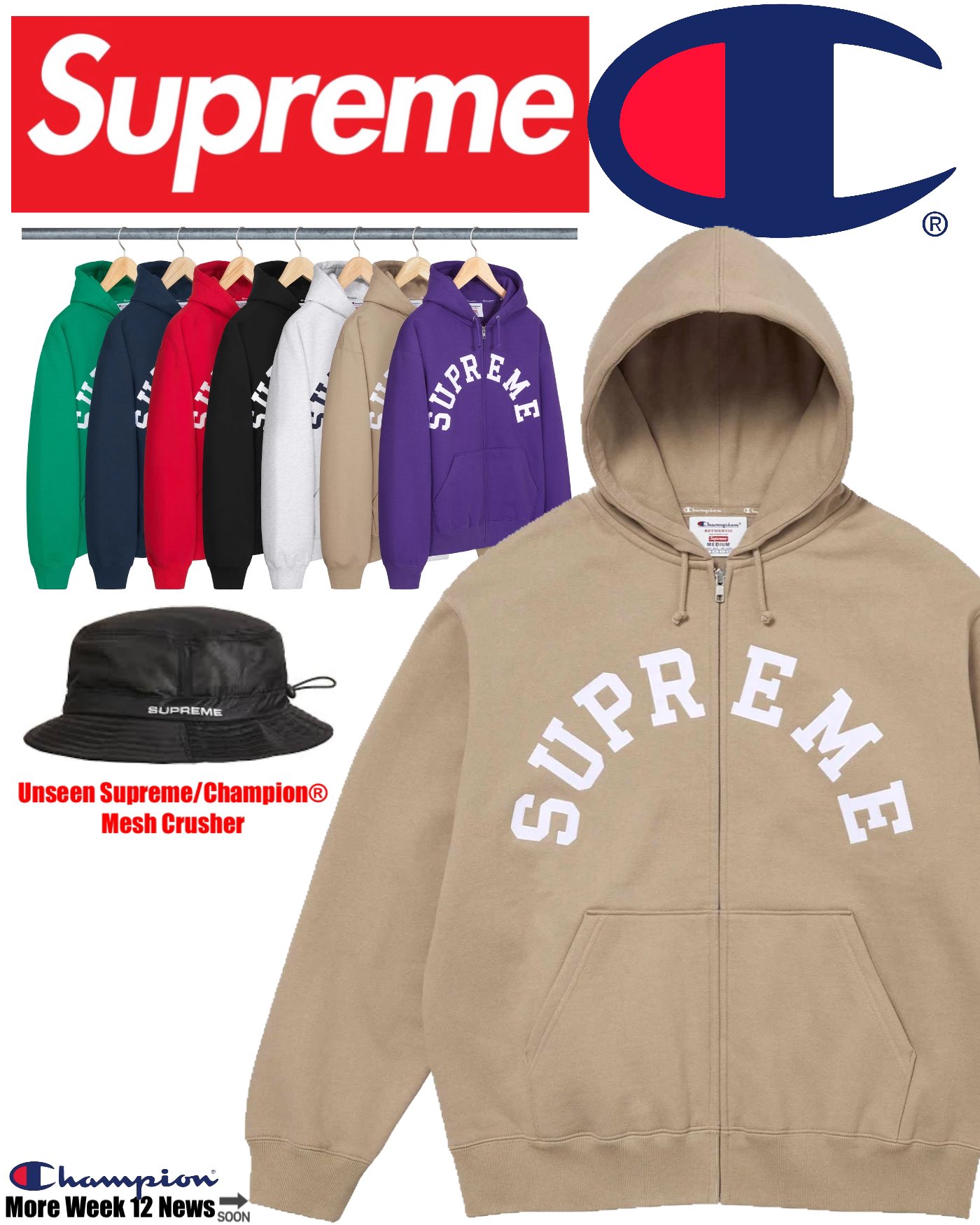 Supreme x Champion Mesh Crusher 