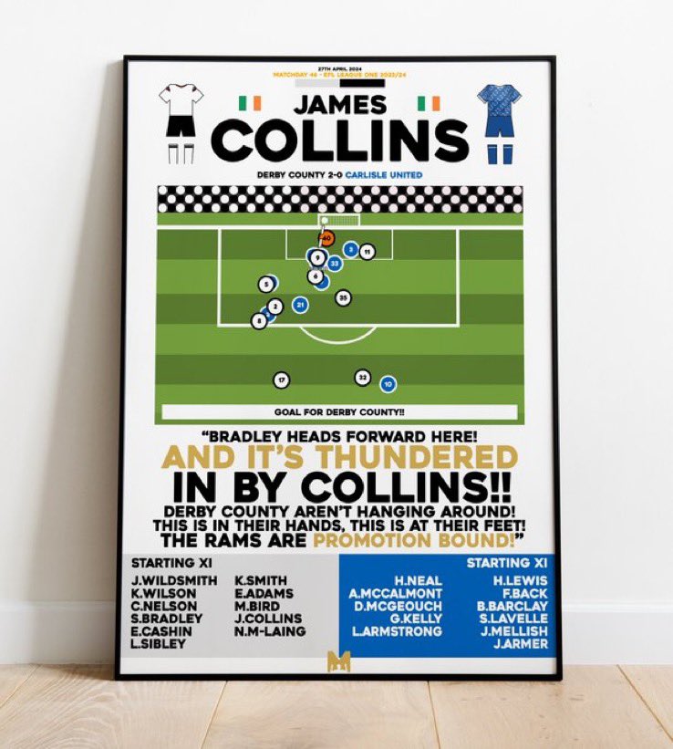 🚨FRAMED PRINT GIVEAWAY🚨 We’ve partnered with @MezzalaDesigns to giveaway a Framed Prints to celebrate Derby County’s Promotion to the Championship!🏆🐏 To enter you must: 🤝 Follow @ramsreview1 & @MezzalaDesigns 🔄 Retweet this Post #DCFC #dcfcfans