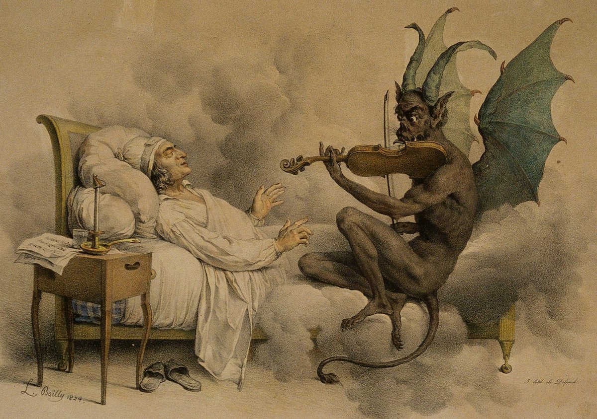 Italian composer Tartini, one night, in a deep slumber, sees the devil playing the violin to him; upon waking, he attempts to replicate the devil's teachings on his own violin, yet fails to capture the perfection of the music heard in the dream...