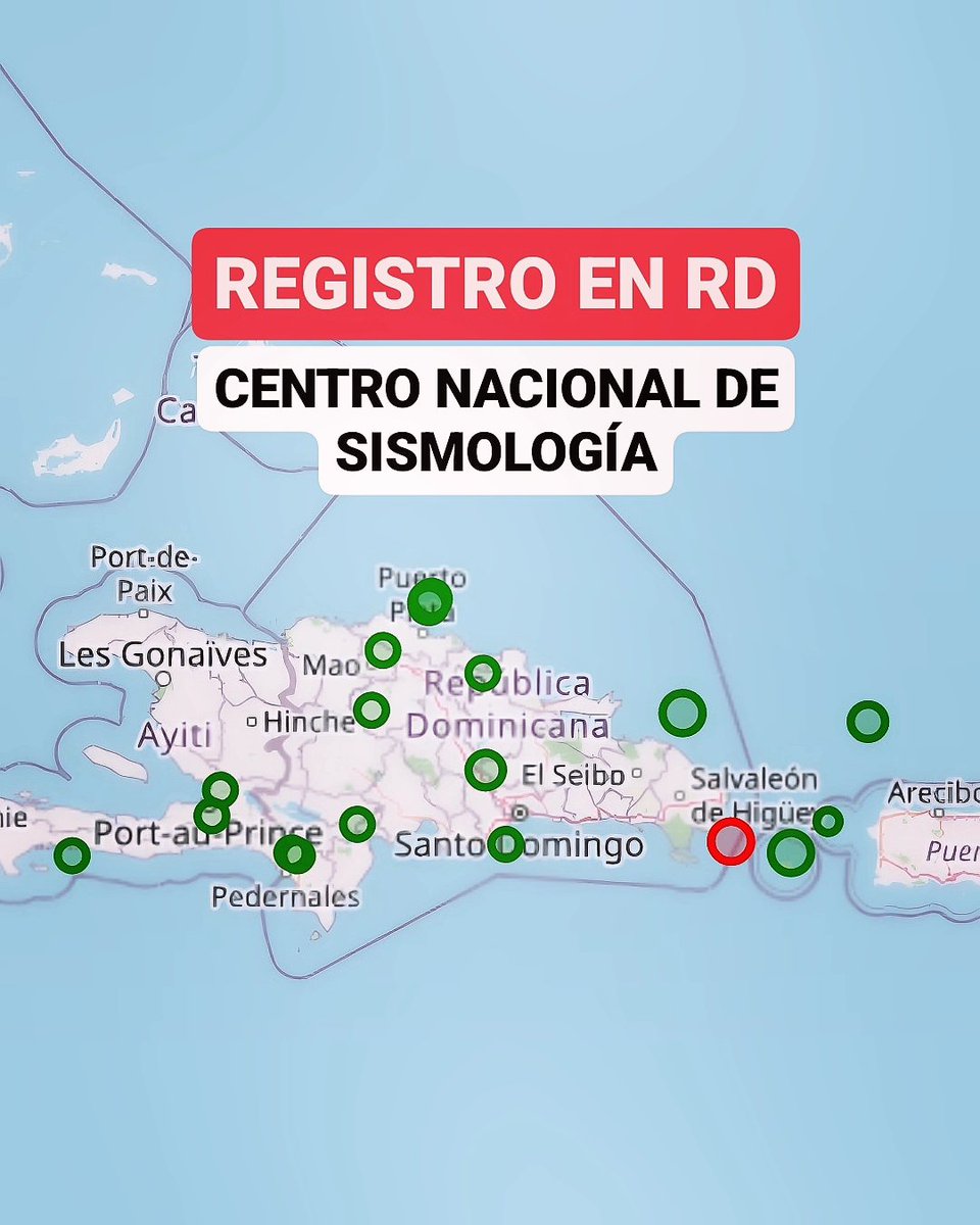 🔴TOMEN NOTA🔴
En las últimas 24 horas, se han activado los temblores entre República Dominicana y Puerto Rico: al menos se han registrado 30 temblores, la mayoría en la vecina isla del Encanto.

⚠️El Centro Nacional de Sismología ha verificado 9 movimientos telúricos en el…