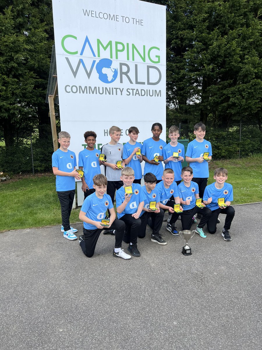 Our U12 blues with their winning medals for the league and cup. DOUBLE WINNERS, fully deserved with a perfect season. Well done to a great bunch of very talented footballers ⚽️🥇💥🏆