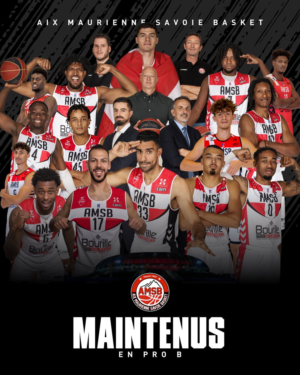 𝐕𝐨𝐬 𝐒𝐚𝐯𝐨𝐲𝐚𝐫𝐝𝐬 𝐬𝐨𝐧𝐭 𝐦𝐚𝐢𝐧𝐭𝐞𝐧𝐮𝐬 𝐞𝐧 𝐏𝐫𝐨 𝐁 🥳

Après une belle victoire sur le parquet de Lille (72-75), vos Savoyards sont officiellement maintenus en Pro B 🎉

Tous au Phare vendredi prochain pour faire la fête 🔥