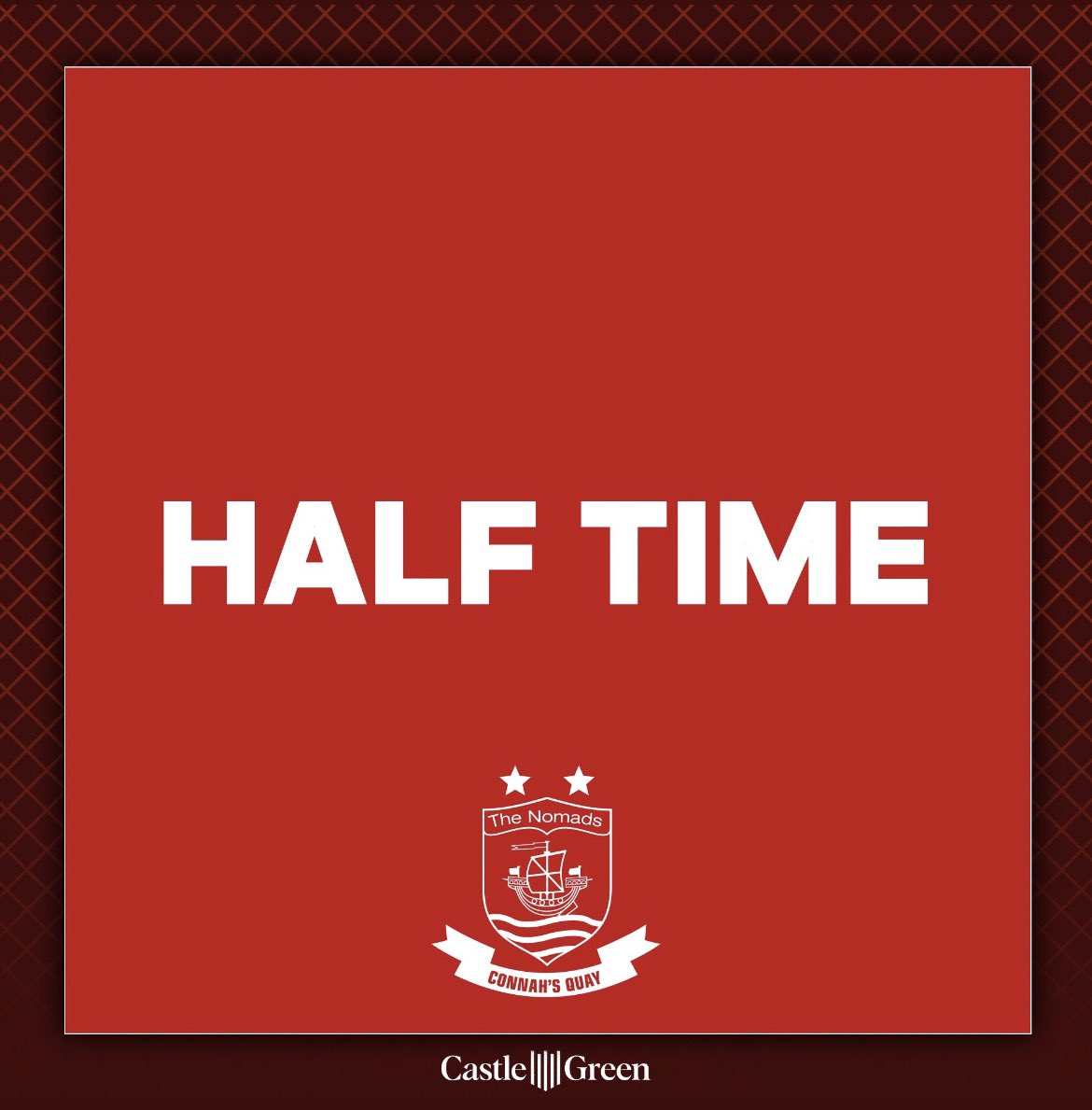 HALF TIME - We lead at the break✊🔴 Harry Franklin and Josh Williams produce sublime finishes to put The Nomads ahead at the interval🙌 What a half of football that was! [2-1] HT #NomadsNeverDie #JDWelshCup