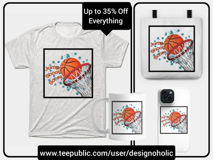 Up to 35% off everything site-wide 
teepublic.com/t-shirt/221746…
#basketball #sports #tshirt #teepublic #mug #phonecase #totebag #bag #tote #sale #discounts #stickers #art #giftideas #shopping