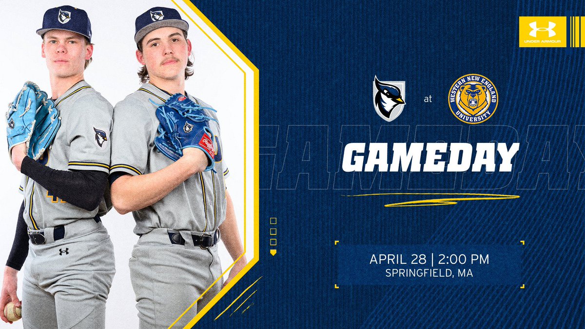 ⚾️ GAMEDAY ⚾️

The Blue Jays are back in action Sunday afternoon in non-conference action on the road at @WNE_GoldenBears!

#d3baseball | #FearTheFlock | #GoBlueJays🔵🐦