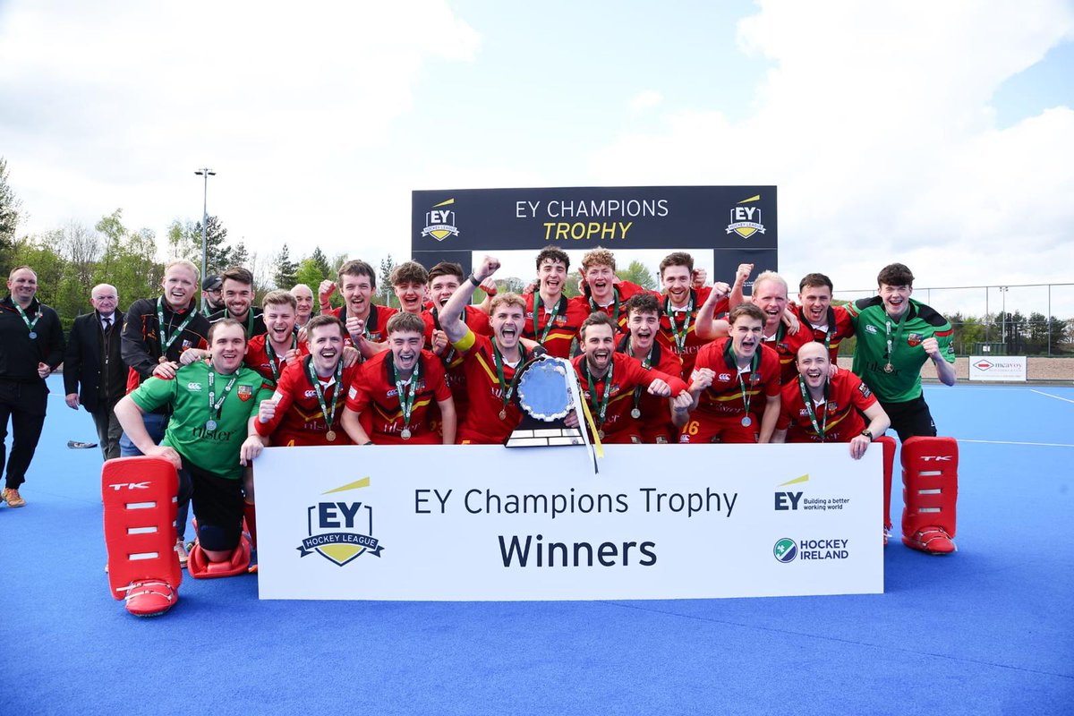 Congratulations to @banbridgehc who have won the Men’s League in the EY Hockey League Champions Trophy Final today! 🏆 It’s been a fantastic season of hockey culminating in a great weekend in Banbridge, with two exciting matches today! 🏑 @irishhockey #EYHL #EveryGameCounts