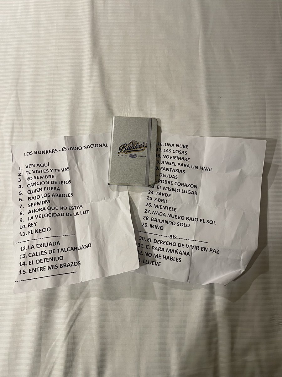El set list de <a href="/Los_Bunkers/">Los Bunkers</a> en el Estadio Nacional 🇨🇱 28/04/2024

De todos los conciertos y festivales que he visto en mi vida, lo pongo dentro del Top 5 de mis favoritos y especiales.