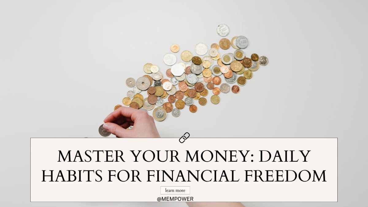 Master Your Money: Daily Habits for Financial Freedom
#MasterYourMoney #FinancialFreedom #DailyHabits #Budgeting #InvestmentPlanning
Read more: rb.gy/r1xjih