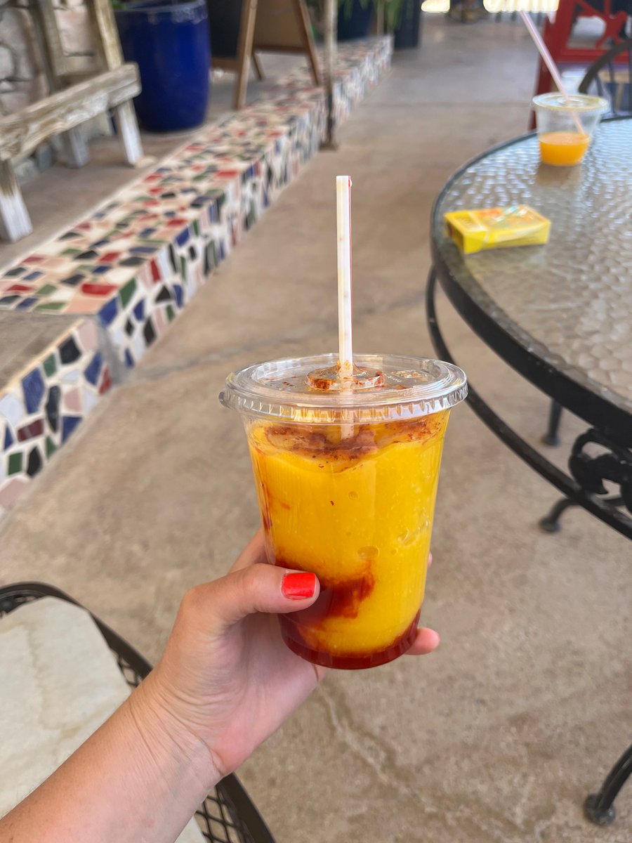 Mango chamoy smoothie at my favorite place in Terlingua