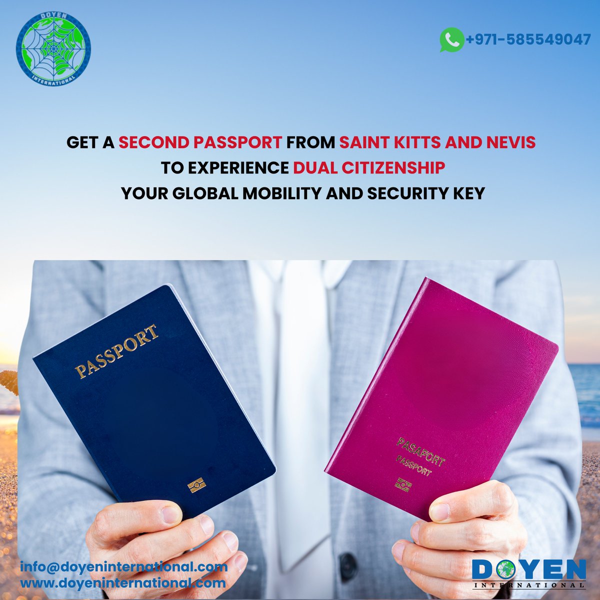 Obtaining a second passport from Saint Kitts and Nevis will allow you to experience the benefits of having dual citizenship. You hold the passport to mobility and safety on an international level.
#citizenshipbyinvestment #secondpassport #citizenship #secondcitizenship