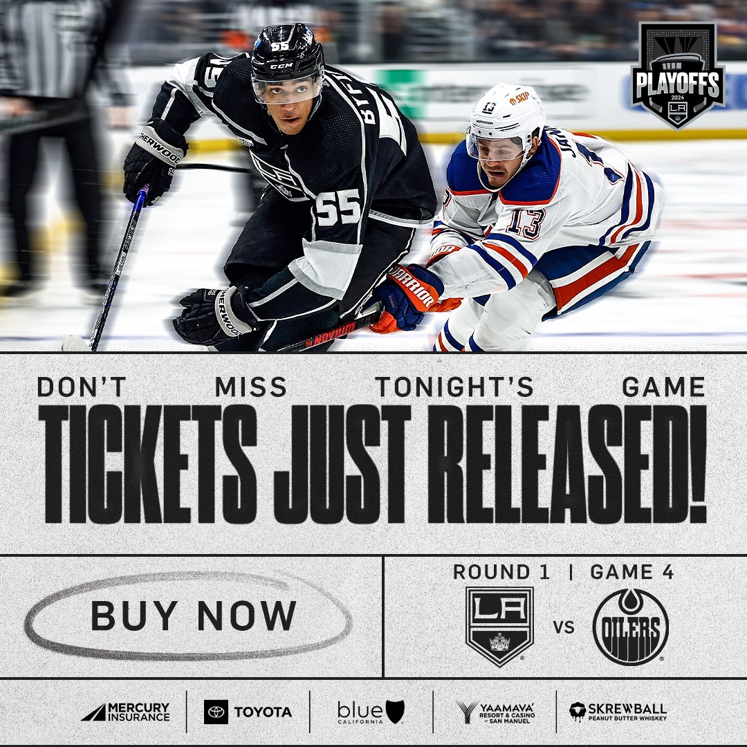Got a big one tonight at @cryptocomarena and we need you LOUD 🗣️ Just released tickets 🎟️📲 lakings.com/playoffs