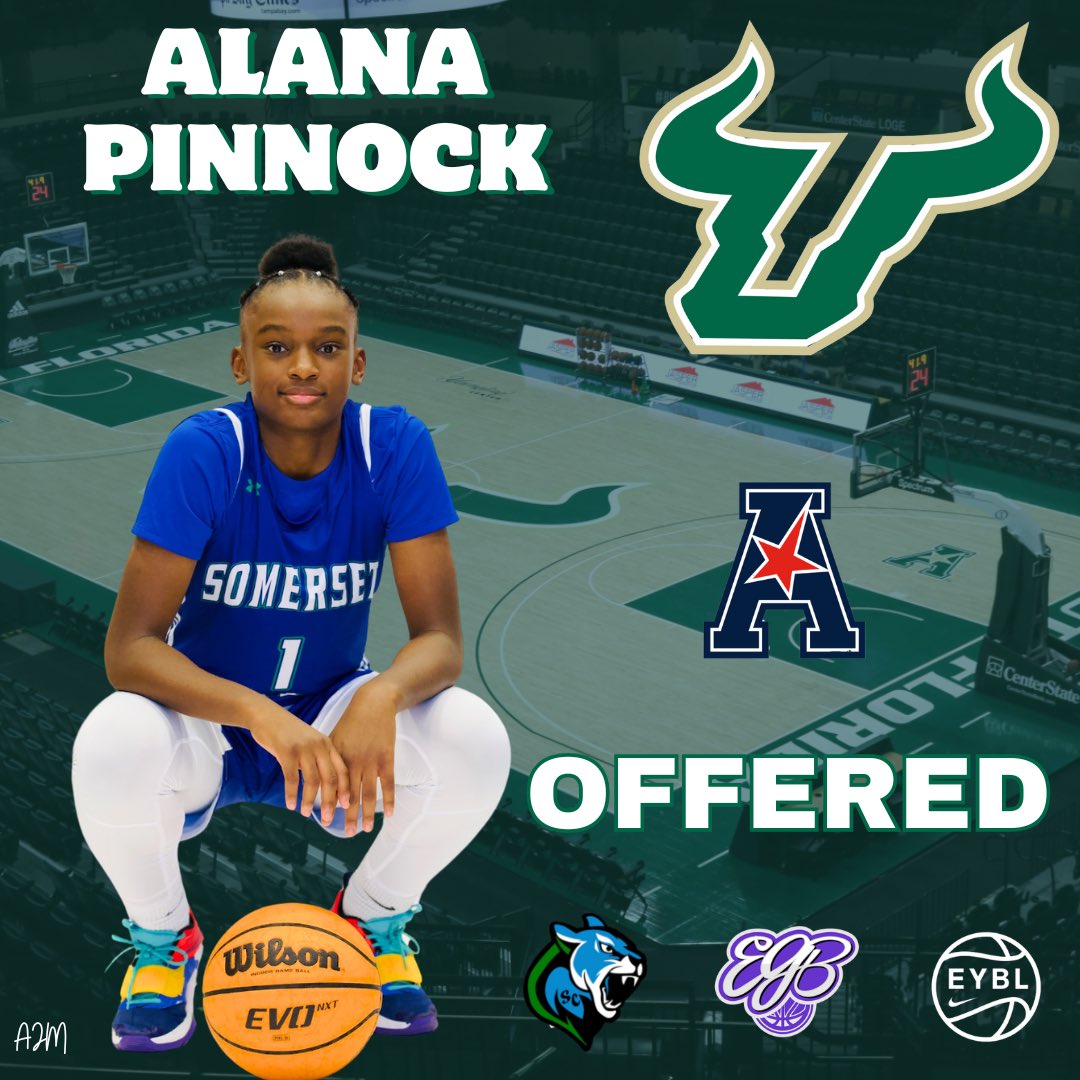 We’re excited to announce that Alana Pinnock @alana_pinnock1 has received yet another D1 offer from USF @USFWBB. Her first in the state of Florida.