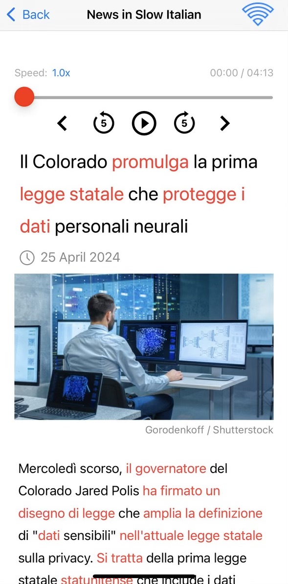 Colorado #neurorights legislation on the news in Italy! Wonderful to see discussed in the international conversation! @yusterafa @JaredGenser @jamiedaves @neuro_rights @Cathy_Kipp @MarkBaisley @GovofCO @moisessanchezr #neuroderechos