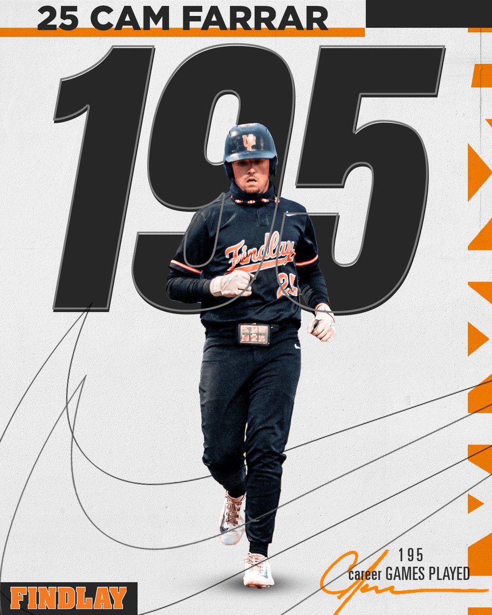 No one has played in more baseball games for the Orange and Black than Cam Farrar 🤝