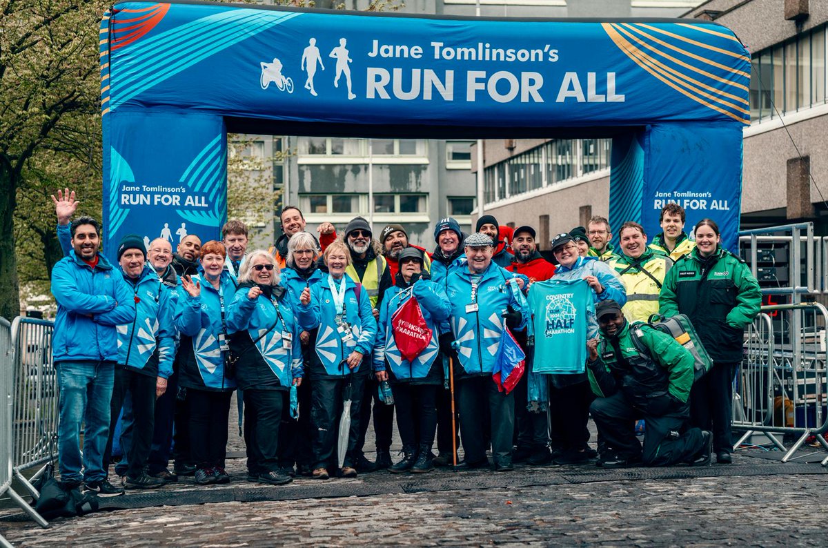 A huge thank you to our incredible volunteers who were at today’s #CoventryHalfMarathon Whether you were on course, at the finish line or helping out in the Event Village, we simply couldn’t do it without you 👏 Thank you 💙