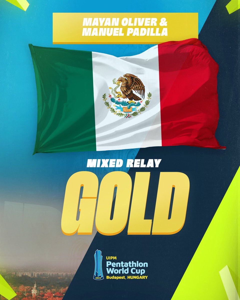It's GOLD for Mexico 🇲🇽🔥 Oliver/ Padilla end World Cup Budapest on a high in Mixed Relay 💪 Cazaly/Loubet for France 🇫🇷🥈 Guzi/Regos 🥉 for host nation 🇭🇺