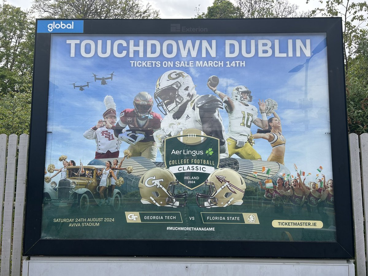The NFL draft has come and gone. Next stop the @cfbireland to kick it all off again this August. The station banner wanted to remind me 👀 Link below to tickets 👇 bit.ly/4aacmNk