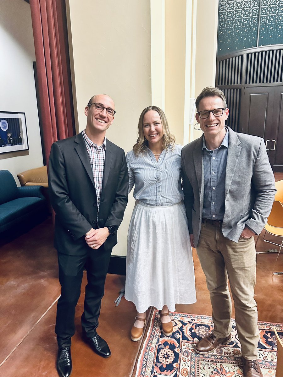 Bucket List item complete in Houston @BoniukInstitute @ndrewwhitehead + @profsamperry are every bit as thoughtful, wise, and gracious in person as they have been throughout this journey of covering the rise of #ChristianNationalism + trying to work together to find truth.