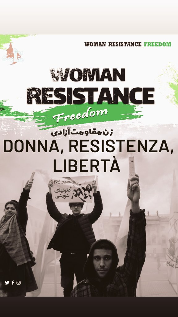 💥
#WomenResistanceFreedom
#زن‌_مقاومت_آزادی
#DonnaResistenzaLibertà