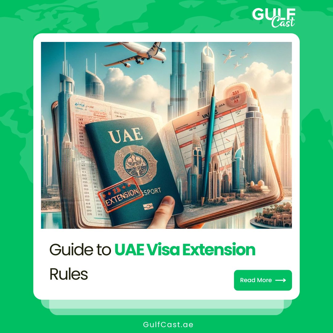 📷 Extended Stay in the #UAE? Don't Overstay! Your Ultimate Guide to Visa Extensions 

Discover how to extend your UAE visa hassle-free! The latest 2024 rules revealed. 

Explore here: gulfcast.ae/uae-visa-exten…

#Visa #UAEVisa #VisitVisa #TravelTips #DubaiVisa #UAEVisaExtension