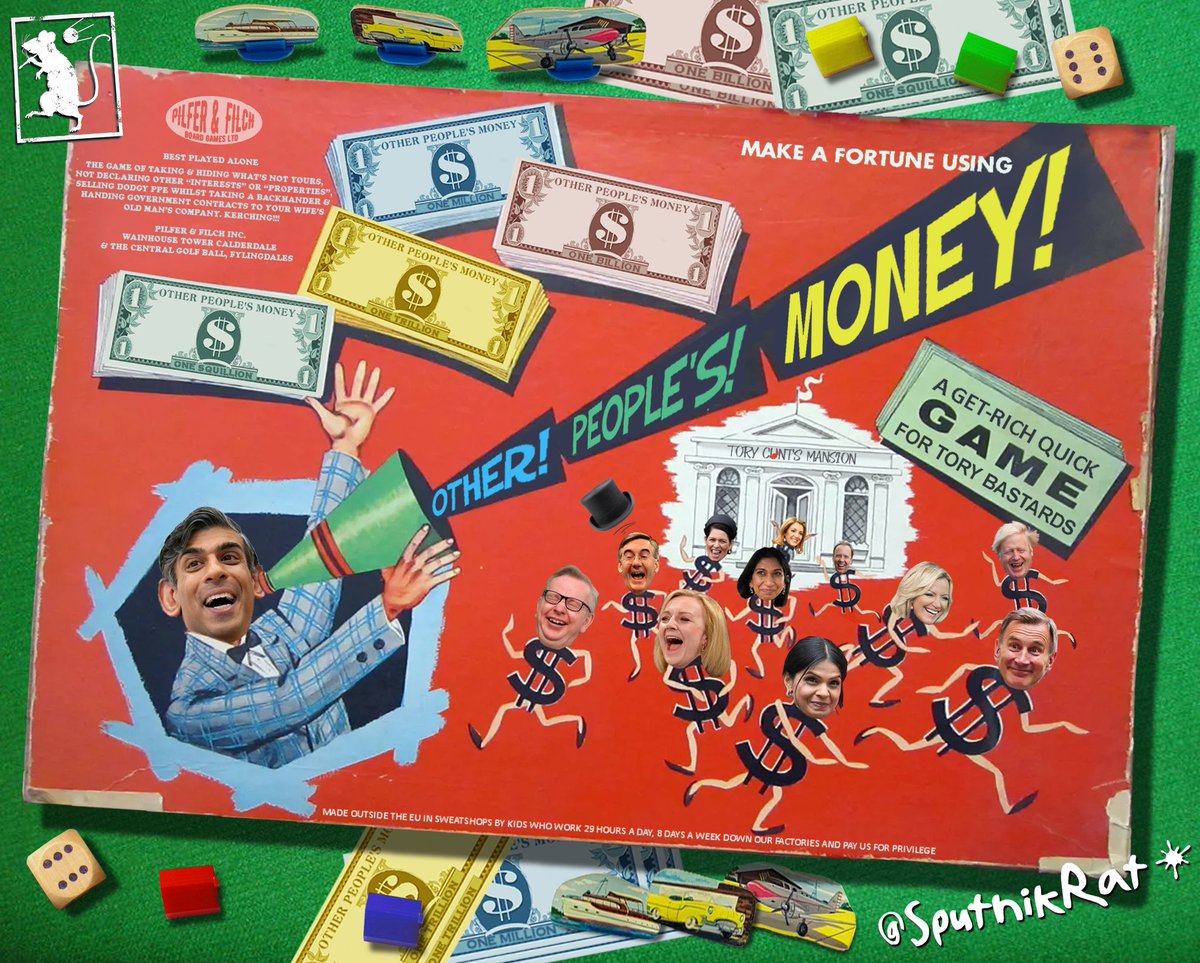 I popped into my favourite second-hand shop yesterday and they had this old money-making board game... #ToryChaos #ToryCriminalsUnfitToGovern #GeneralElectionNow #ToryCriminals