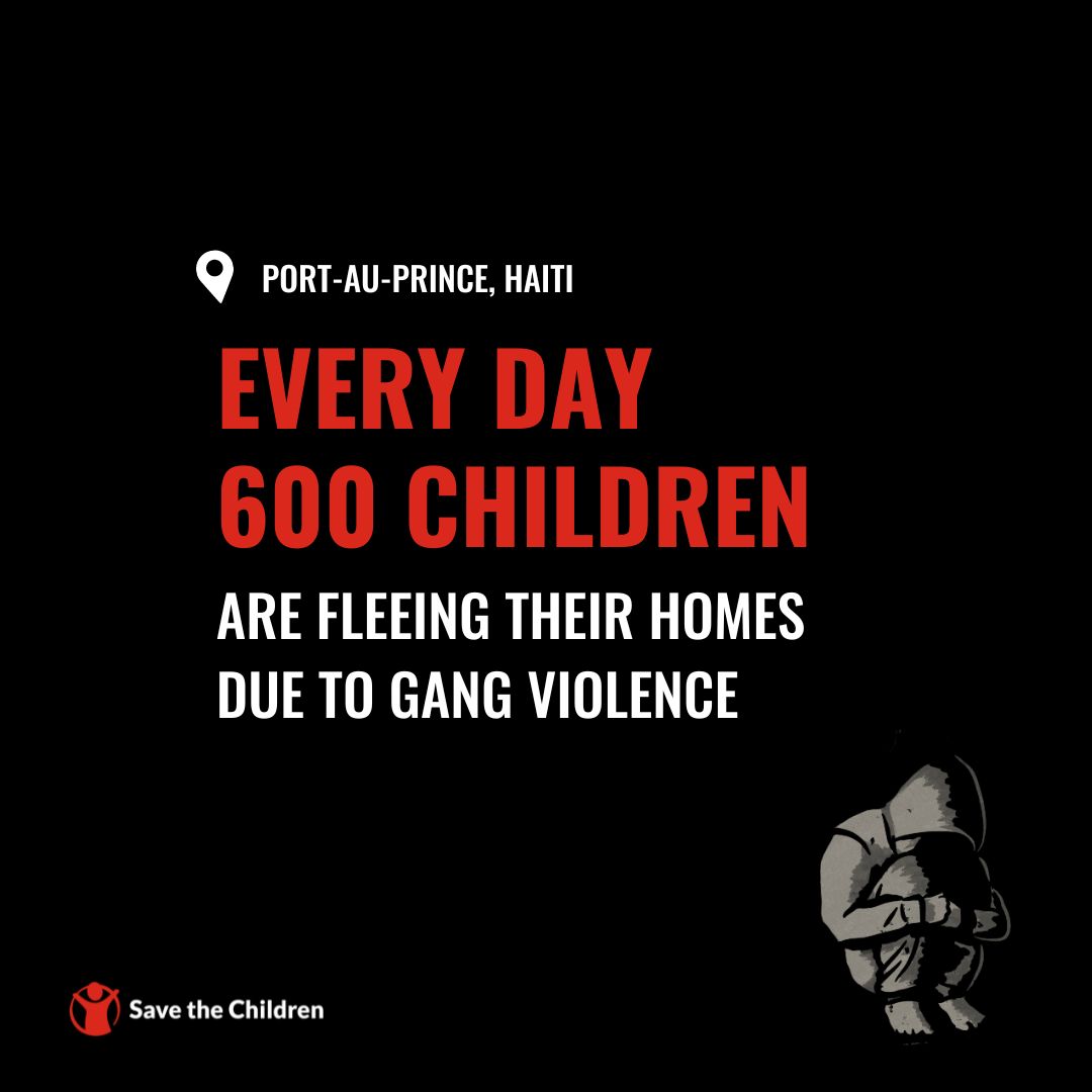 ⚠️ Haiti⚠️ Since early March, 600 children have been fleeing their homes in Port-au-Prince due to deadly gang violence. It is essential humanitarian organisations have unrestricted access to deliver aid and save lives in areas affected by active fighting in #Haiti.