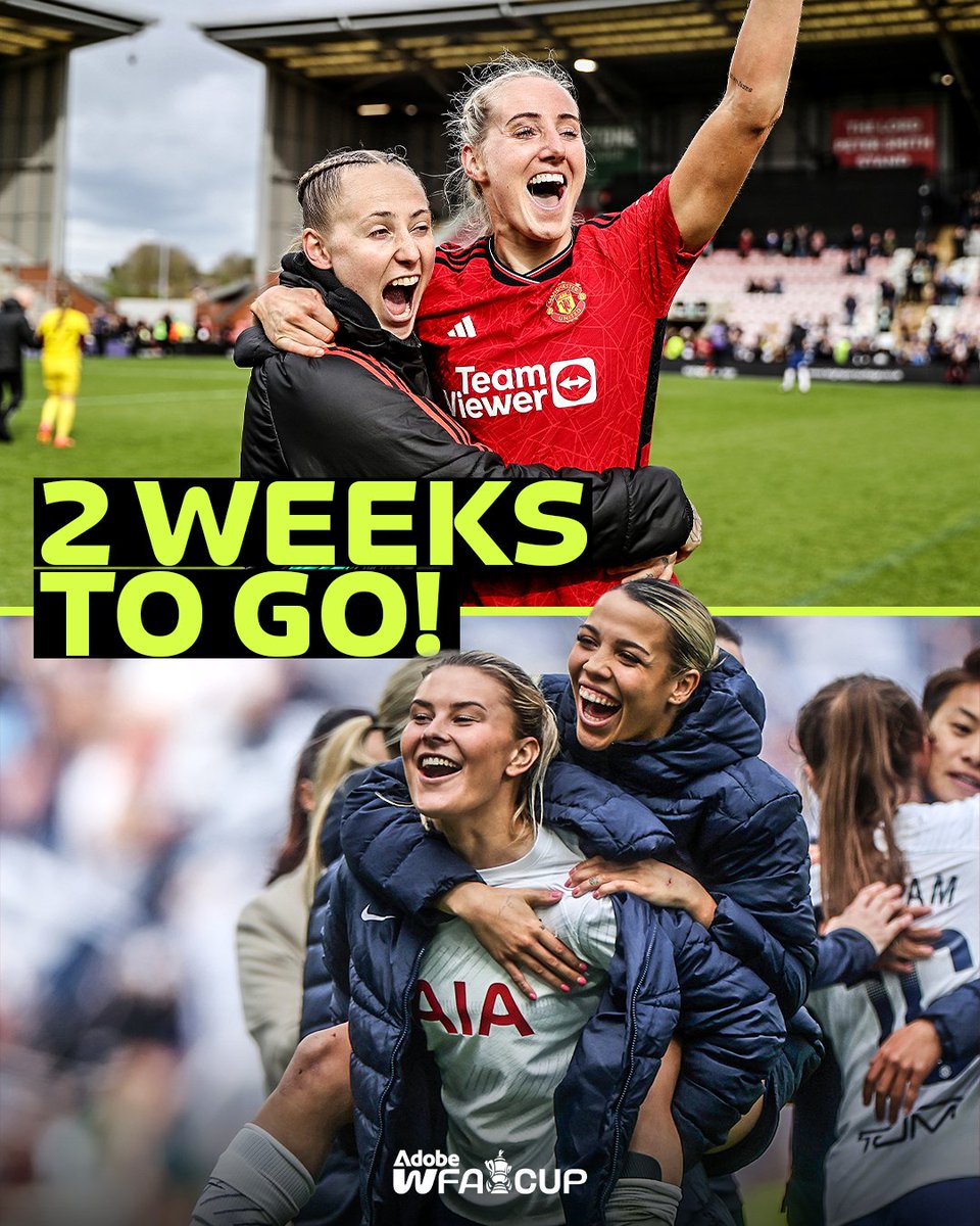 TFW when it's just 2 weeks to go until the 2024 #AdobeWomensFACup Final 🤩