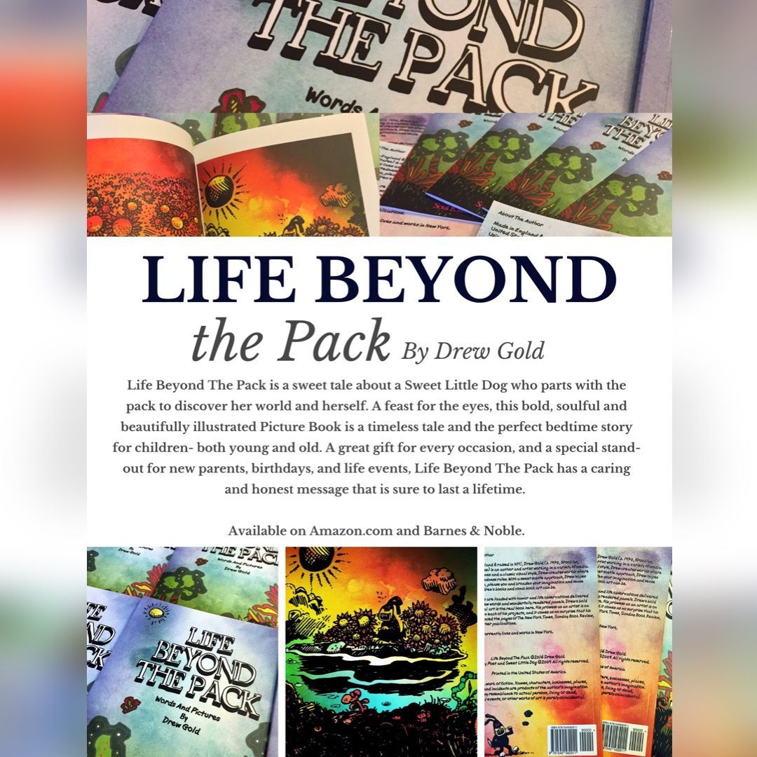 LIFE BEYOND THE PACK AVAILABLE @BARNESANDNOBLE: buff.ly/3hoNndW Life Beyond The Pack by Drew Gold. A sweet tale about a Sweet Little Dog who parts with the pack to discover her world and herself. .⁣ #kidlitart #illustration #picturebooks #illustration #picturebooks