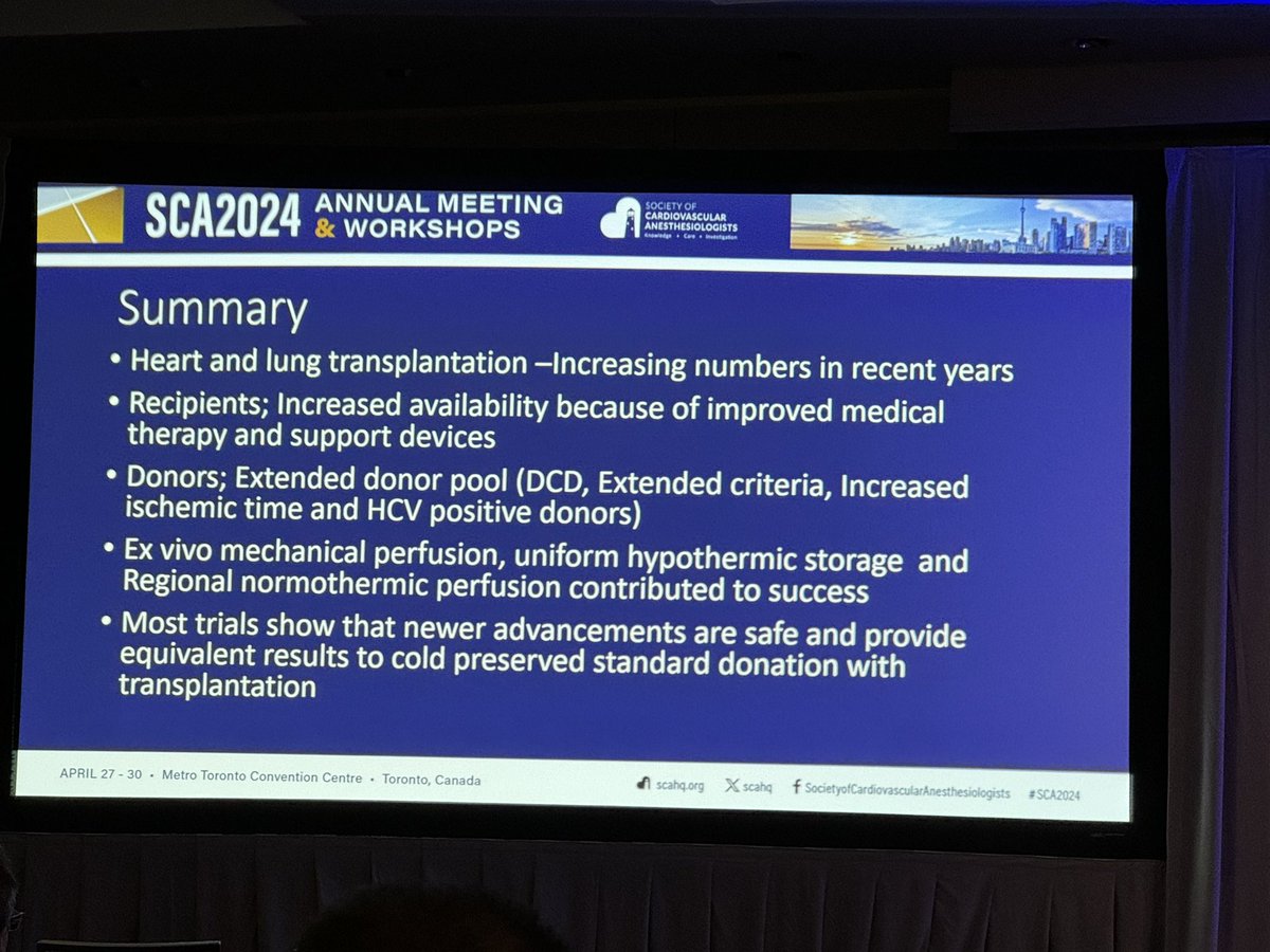 Our chief @kathirvelsubra presenting on current concepts in ❤️ and 🫁 donor management at#SCA2024 @PittAnes @scahq