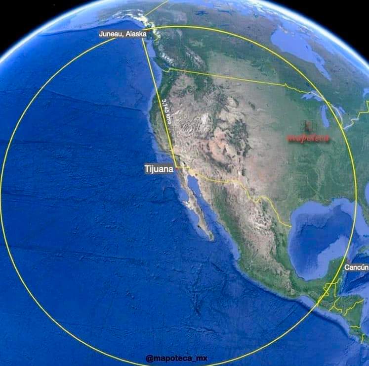 México es tan grande que Tijuana está más cerca de Alaska que de Cancún.