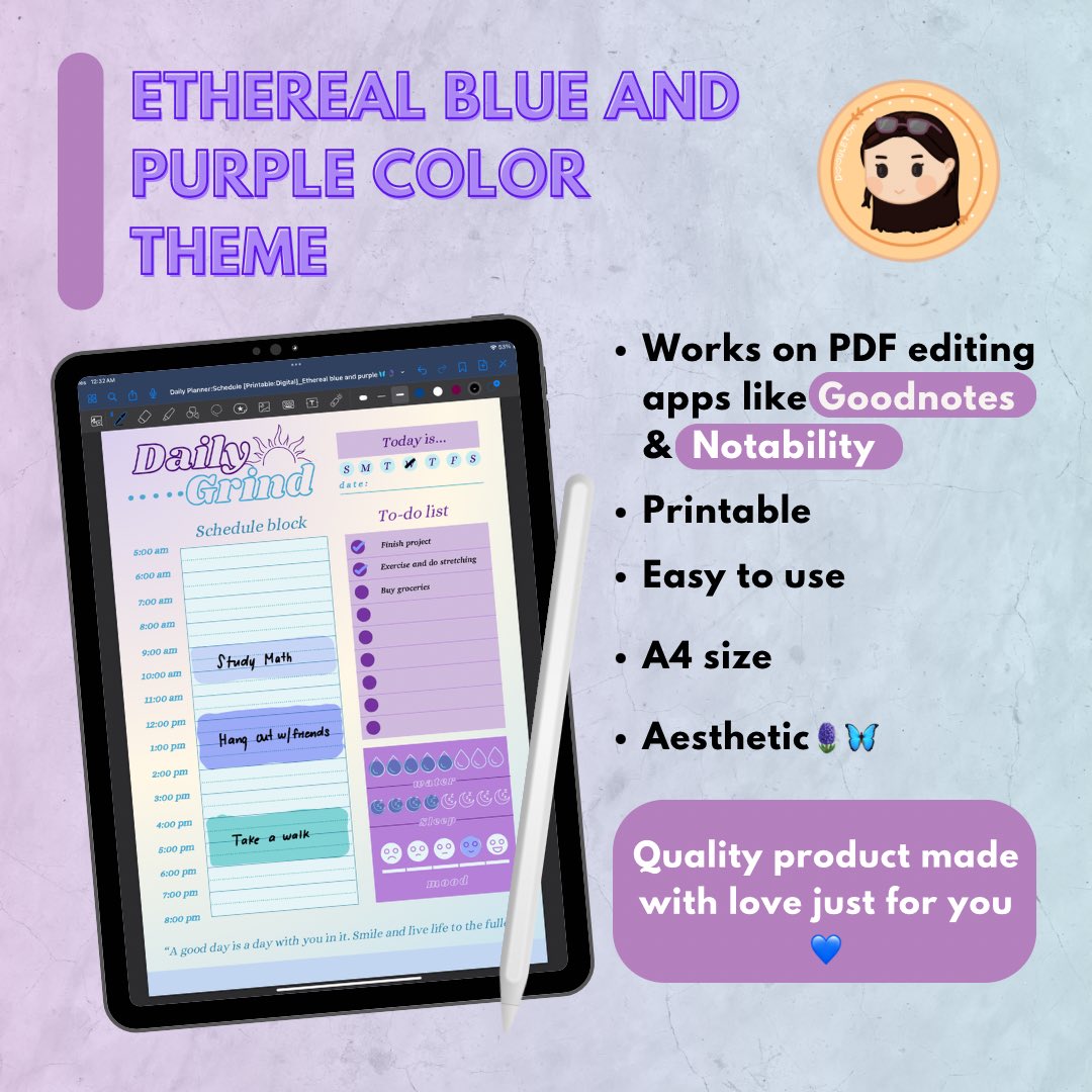 Doodle_Ton's tweet photo. [NOW SELLING]

Daily Planner/Schedule [Printable/Digital]: Ethereal blue and purple🦋🪻

💛PRODUCT INFO
Size: A4
Printable PDF✅
Digital (Goodnotes, Notability, etc.)✅
Not editable❗️

Stop by my shop!✨: https://t.co/zDt984dool

🛒: https://t.co/ZF6xxl1Tsn https://t.co/5QAZfRtJiN