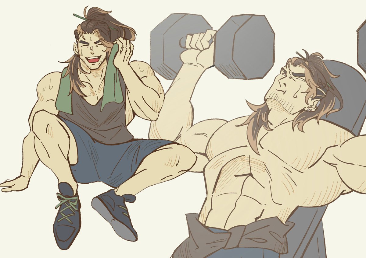 exercise with him #GBArt