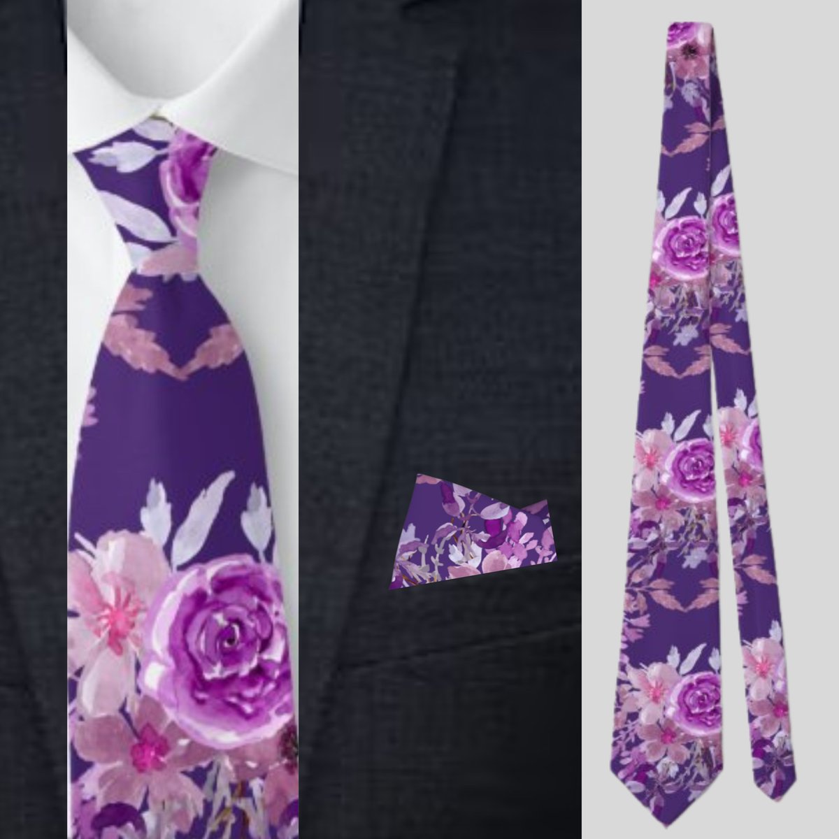 Abstract Flowers, Violet Neck Tie zazzle.com/z/46hifw0a?rf=… via @zazzle #wedding #birthday #giftidea #accessories #necktie #cufflink #handkerchif #tiebar #SundayFunday #Mensfashion #gifts #GIFTforX #dad #ClothingBrand #FashionDreamer #weddingday #black #multi