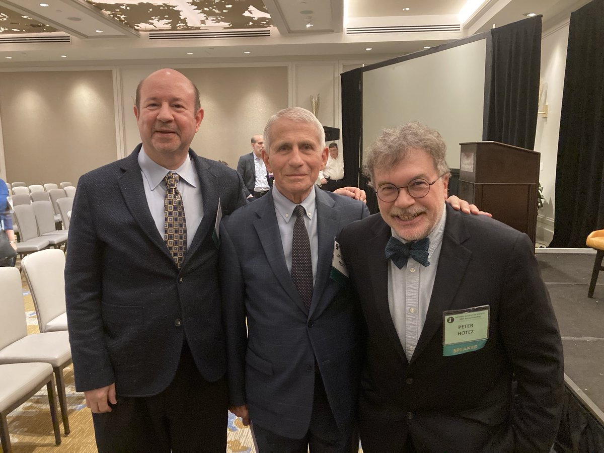 Very much enjoyed our panel discussion this morning at ⁦@theNASciences⁩ meeting in DC with Tony Fauci, ⁦@PeterHotez⁩ and Prof Akiko Iwasaki (⁦@VirusesImmunity⁩)