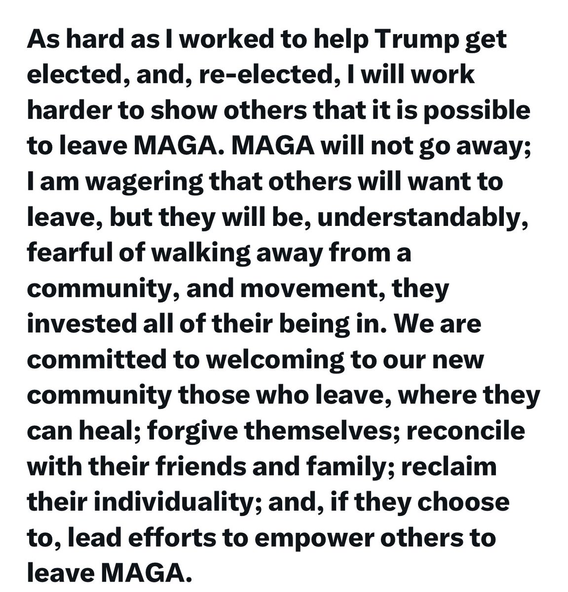 There ARE people leaving the #MAGACult. They want their Social Security, Medicare & democracy. Props to this former #Cult45 member from FLA. But our time is far better spent registering NEW voters at IWillVote.com, volunteering and donating to JoeBiden.com.