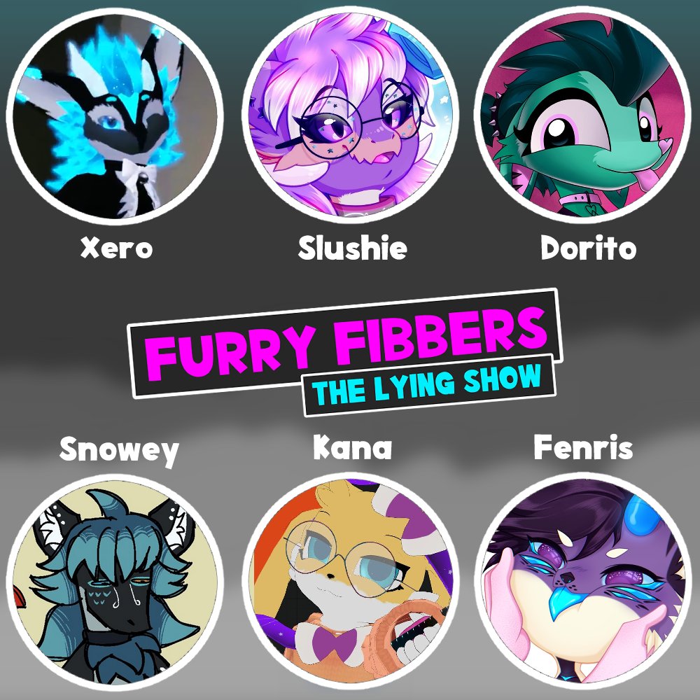 ITS TIME AGAIN (on short notice i know) Furry Fibbers S2 E4 is on May 1 at 1600 CST. Panelists for this episode are @SnoweyVR @xeroxado @DoritoDoggoVRC @SlushieVRC @KanaTheFoxxo @FenrisLoxias Can I pull off an entire show in like 3 days? I HAVE NO IDEA LETS FIND OUT!