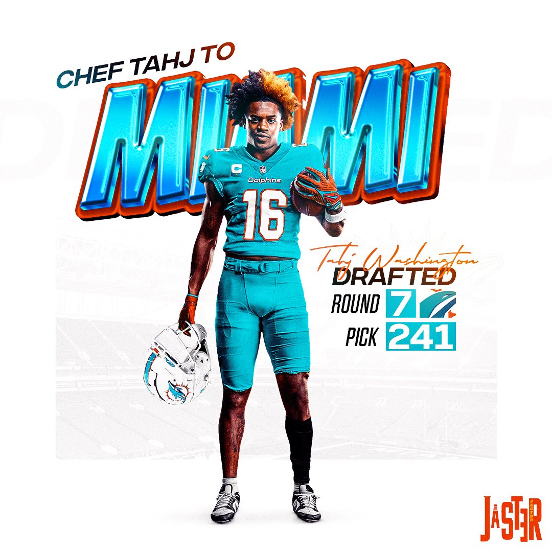 College football’s best chef is now the NFL’s best chef 👨🏾‍🍳 @tahj_washington to the @MiamiDolphins